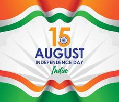 15 août fête de l'indépendance de l'inde illustration de conception vecteur