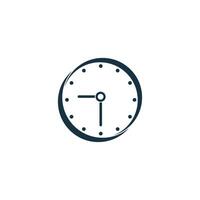 modèle de conception de logo d'icône d'heure d'horloge vecteur