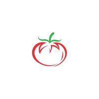 icône de tomate logo design illustration vectorielle vecteur