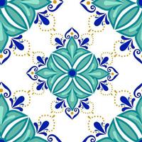 illustration de stock de vecteur de fleur marocaine. motif de bouleau dans des formes géométriques traditionnelles. ornement islamique. isolé sur fond blanc.