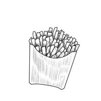 illustration de frites vecteur