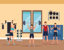 fitness pour hommes faire de l&#39;exercice vecteur