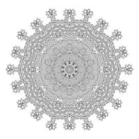 beau vecteur de mandala d'art en ligne