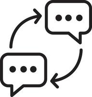 bulle chat communication dialogue message réponse icône vecteur