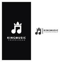 vecteur de conception de logo de musique roi