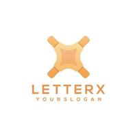 vecteur de conception de logo dégradé lettre x
