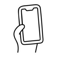 téléphoner. icône de doodle dessiné à la main. vecteur