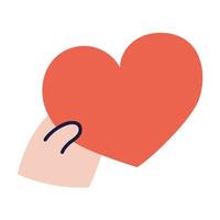 cœur. icône de doodle dessiné à la main. vecteur