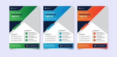 modèle de flyer a4 agence de marketing numérique créatif vecteur