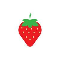 fraise drôle et mignon logo vecteur icône fond modèle illustration
