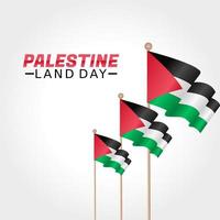 graphique vectoriel de la journée de la terre de la palestine bon pour la célébration de la journée de la terre de la palestine. conception plate. conception de flyer. illustration plate.