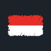 pinceau drapeau indonésie ou monaco vecteur