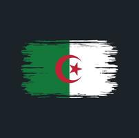 pinceau drapeau algérien. drapeau national vecteur