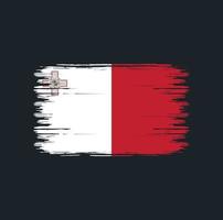 pinceau drapeau de malte. drapeau national vecteur