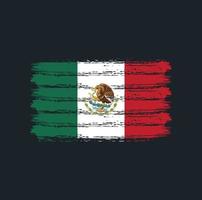 coups de pinceau du drapeau du mexique. drapeau national vecteur