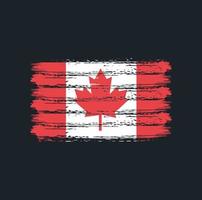 coups de pinceau du drapeau du canada. drapeau national vecteur