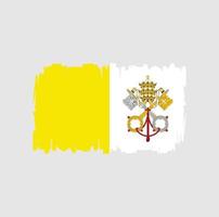 coups de pinceau du drapeau du vatican. drapeau national vecteur