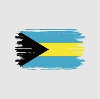 brosse de drapeau des bahamas. drapeau national vecteur