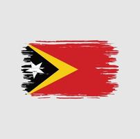 brosse drapeau timor leste. drapeau national vecteur