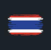 pinceau de drapeau de la thaïlande. drapeau national vecteur