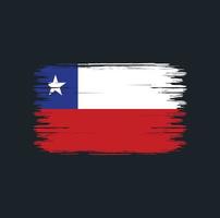 pinceau drapeau chilien. drapeau national vecteur