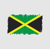 coups de pinceau du drapeau de la jamaïque. drapeau national vecteur