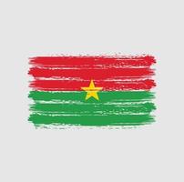 coups de pinceau du drapeau du burkina faso. drapeau national vecteur