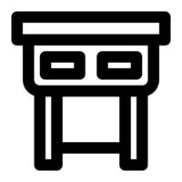 table avec icône de contour adaptée au jeu d'icônes de maison vecteur