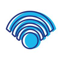 couleur symbole wifi à la connexion dans le web numérique vecteur