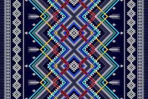 conception de modèle sans couture ethnique géométrique. tapis en tissu aztèque ornement mandala chevron décoration textile papier peint. motifs de broderie traditionnels indiens africains de dinde tribale vecteur