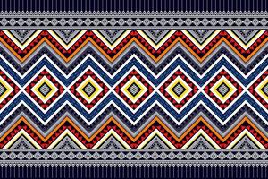 conception de modèle sans couture ethnique géométrique. tapis en tissu aztèque ornement mandala chevron décoration textile papier peint. dinde tribale broderie traditionnelle indienne africaine fond d'illustration vectorielle vecteur