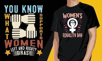 ensemble de conception de t-shirts pour la journée internationale des femmes vecteur