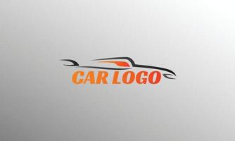 modèle de logo de ligne de voiture pour garage ou communauté vecteur