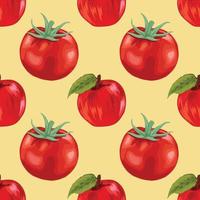 conception de modèle de tomate rouge et de pomme vecteur