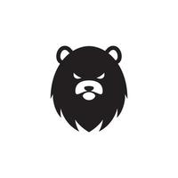 illustration de l'icône du logo vectoriel ours polaire