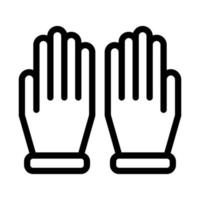 icône de ligne de gants à main vecteur