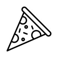 icône de ligne de tranche de pizza vecteur