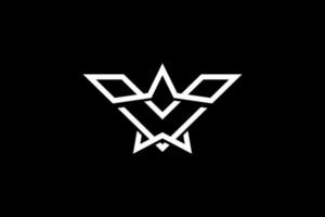 création de logo étoile lettre v vecteur