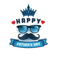 carte de fête des pères heureuse avec boîte-cadeau sur fond bleu.salutations et cadeaux pour la fête des pères dans un style plat.promotion et modèle d'achat pour papa d'amour