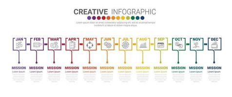 conception d'éléments infographiques pour tout le mois. vecteur