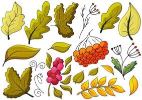 illustration d'automne dans un style dessiné à la main. dessin d'enfants vecteur