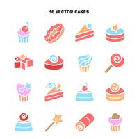 Collection d&#39;icônes de boulangerie et de gâteau. Candy, doux ensemble vecteur
