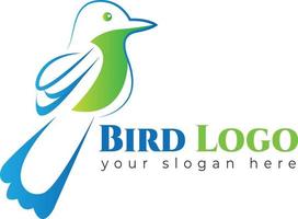 modèle de conception de logo créatif abstrait oiseau vecteur