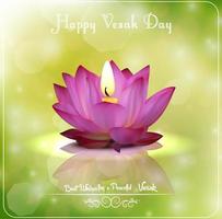 bouddha purnima ou joyeux jour du vesak vecteur