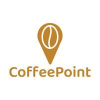création de logo de point de café vecteur