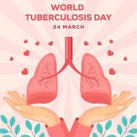 conception d'illustration de la journée mondiale de la tuberculose vecteur