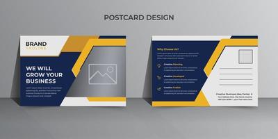 conception de modèle de carte postale d'entreprise créative vecteur