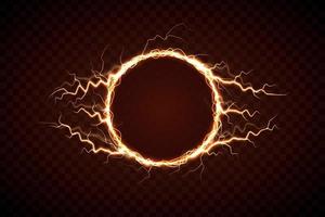 cercle électrique avec effet de foudre