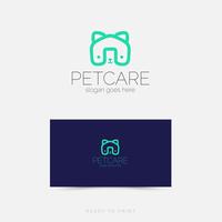 Logo Corporate PETCARE Design simple vecteur