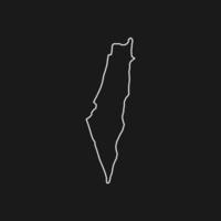 carte d'israël sur fond noir vecteur